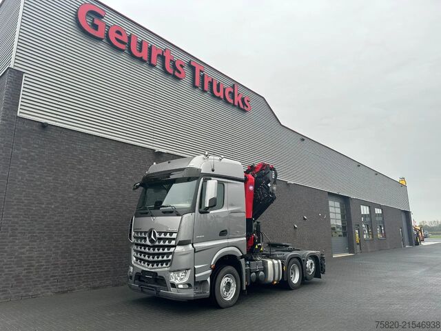 Crane truck Mercedes-Benz Actros 2553 6X2 TREKKER +HMF 4020 K6 +FJ 600 K4...
