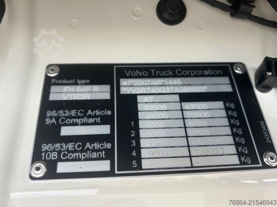 Tipper truck VOLVO FH500, RETARDER, KH KIPPER 18M³ MIT CRAMARO VERDECK