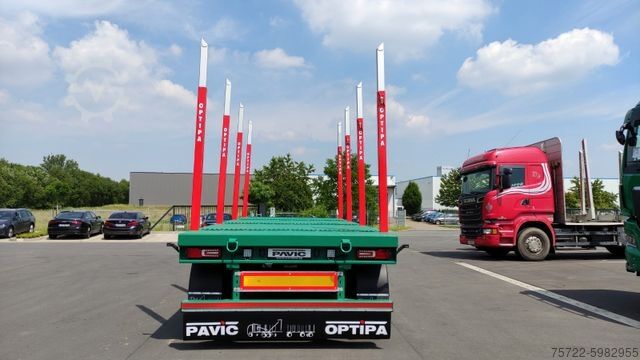 Hout transport PAVIC HPA 27 70E /Plattform/3 Achser/Einzelnber.