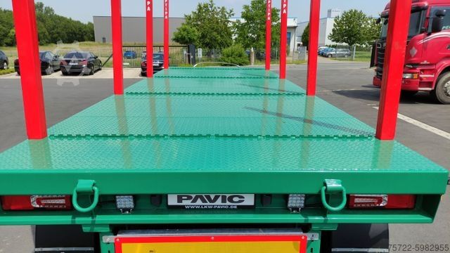 Hout transport PAVIC HPA 27 70E /Plattform/3 Achser/Einzelnber.
