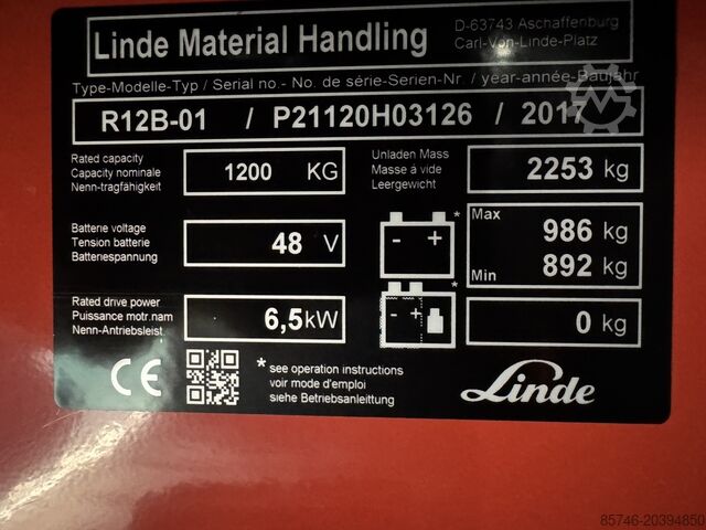 R 12 B * Tripleks FFL !! LINDE R 12 B  * Triplex FFL !!
