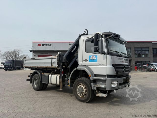 LKW mit Pritsche (offen) MERCEDES-BENZ Axor 1833 4x4 HAD Dreiseitenkipper mit MGK Kran