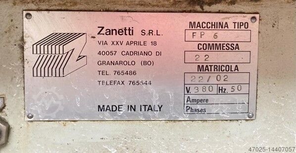 Macchina per la macinazione del vetro Zanetti FP6