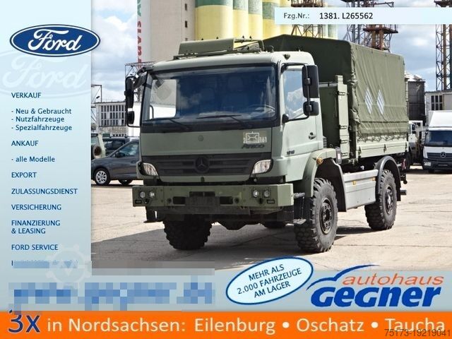 Φορτηγό πλατφόρμα με μουσαμά MERCEDES-BENZ 1018 Atego II 4x4 Pritsche/ Plane