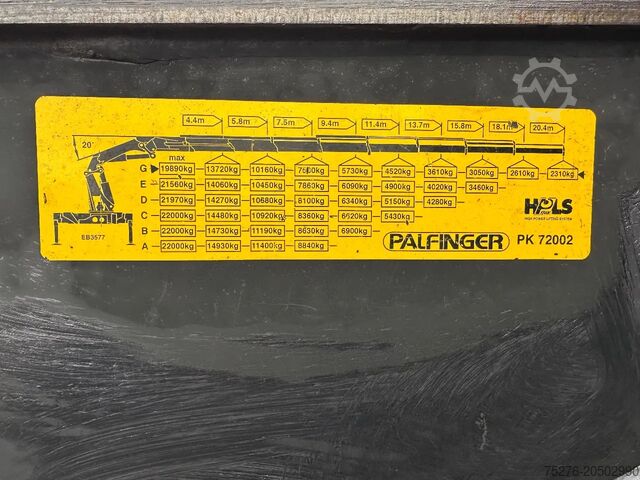 Crane truck DAF CF 85.380 8x4 Palfinger PK 72002 8x Hydraulisch