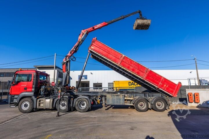 Camion-benne avec grue MAN TGS 26.420 BLS-6x2/4+ EPSILON Q200Z