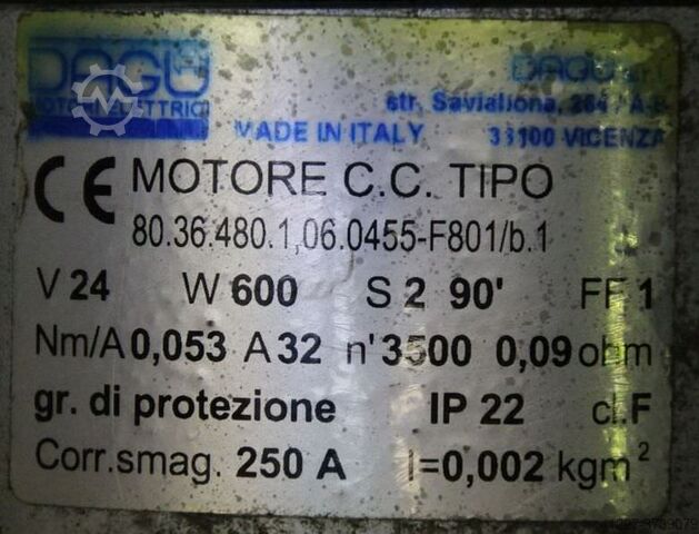 Gear motor 24 V for Gansow scrubber dryer Dagu 80.36.480.1,06.0455-F801/b.1