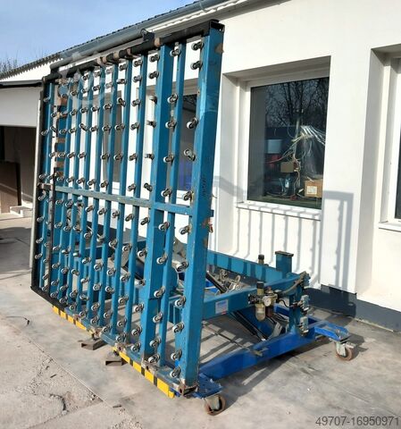 Πνευματικό τραπέζι κυλίνδρων με κλίση Lenhardt Pneumatisch kippbarer Rolltisch