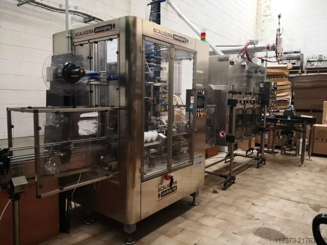 Gebruikte sleever-etiketteermachine 4000 flessen/uur OMRON ULISSE 4000