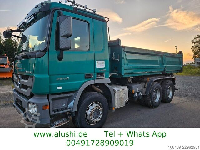 Camion basculante trilateral MERCEDES-BENZ 2646 6x4 Bordmatik BB