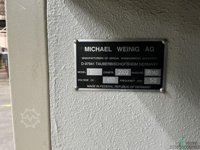 Cepilladora de cuatro caras Weinig Quattromat 23, año 2002 Weinig Quattromat 23