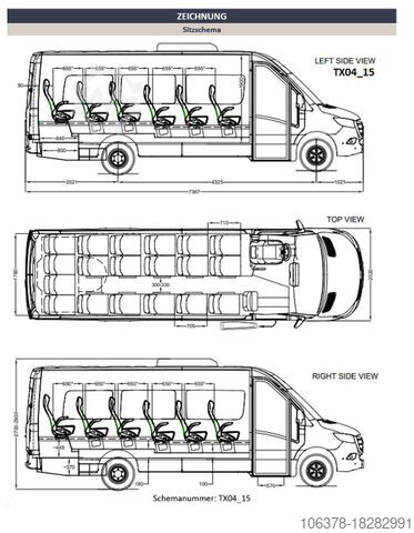 Minibus MERCEDES-BENZ Sprinter Altas Tourline Sitzplätze 19 +1 +1