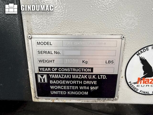 Horizontal-Bearbeitungszentrum Mazak NEXUS 5000 II