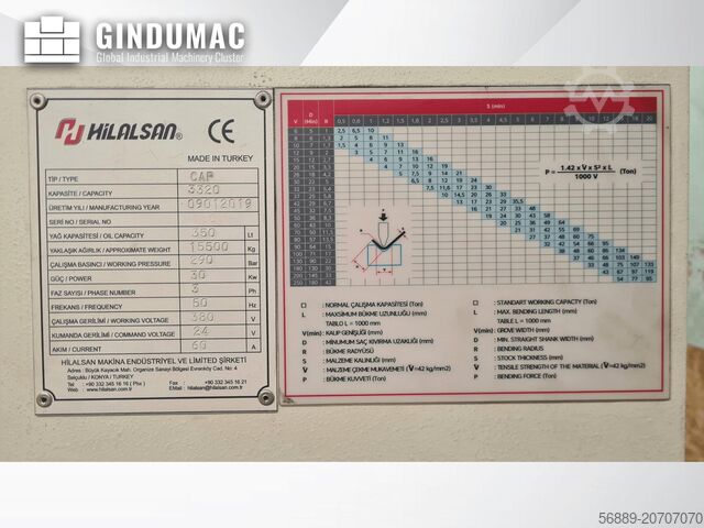 Press Brake HILALSAN Advanced Cap 3320