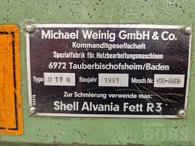 Moulder WEINIG UNIMAT U17N