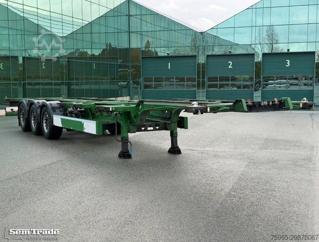 Swap body semitrailer KÖGEL S24-2 BACK SLIDER LIFT AXLE DISC BRAKES 3 PIECES