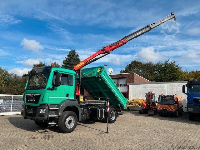 Absetzkipper LKW MAN 18.460 MEILLER 3SKipp PALFINGER PK 12002EH 4x2