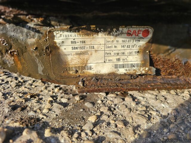 Achse SAF B19-19K / SBK1937-11S/TRAILER AXLE /SINGLE TIRE...