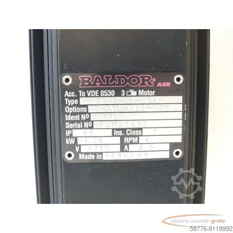 Baldor Motor Baldor BSM3R-3-75-B14 Servomotor . 20536 SN:BFDUB7493