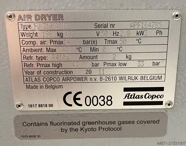 Compressed Air Refrigeration Dryer FD310 Atlas Copco FD310