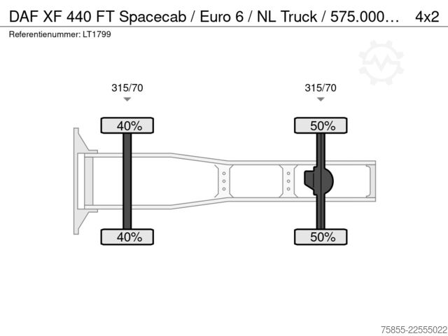 Standard-SZM DAF XF 440 FT Spacecab / Euro 6 / NL Truck / 575.00...