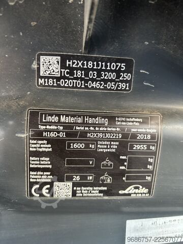 Vysokozdvižný vozík Linde H16D-01