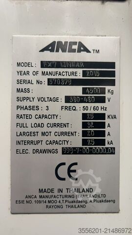 Mașină de rectificat scule CNC ANCA FX7 LINER