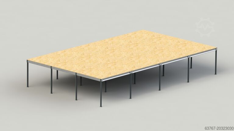 Storage platform | Steel platform | Mezzanine 300 m², Traglast: 250 kg/m² Lichte Höhe: 3,0 m | Raster: 5,0 x 5,0