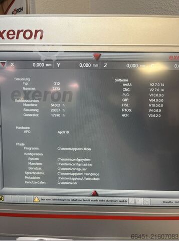 électroérosion à enfonçage Exeron EDM312MF30+AWEX100/5