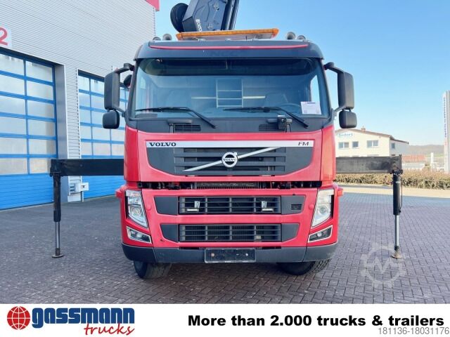 Haakarm vrachtwagen Volvo FM 460 8x2-6, Lenk-/Liftachse, Kran HMF 2020-K4,
