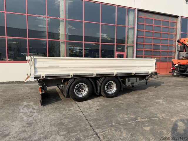 Tresidet tipvognstrailer  TK  14 t Tandemkipper- Tieflader