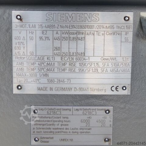 Compresor de tornillo ZT250 Atlas Copco ZT250