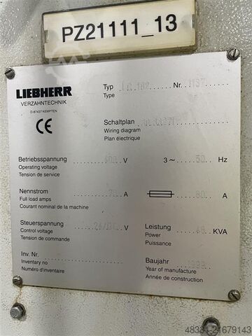 Gear Hobbing Machine - Vertical LIEBHERR LC 182