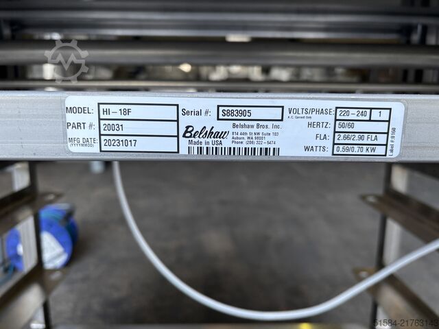 Μηχανή επικάλυψης ντόνατ με γλάσο Belshaw HI18F