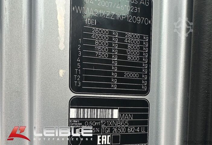 Podvozek nákladního auta MAN TGX 26.500 6x2-4LL*VollLuft*Lift-Lenkachse*Alcoa