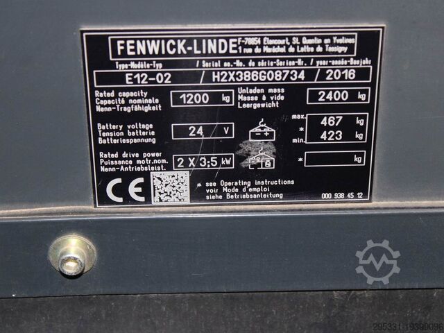 Elektrische vorkheftruck 3 wielen Linde E 12-02  386