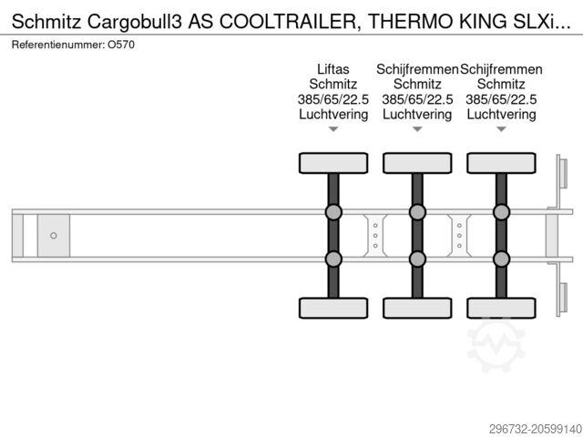 Gekoeld/bevroren transport Schmitz Cargobull 3 AS COOLTRAILER, THERMO KING SLXi SPECTRUM D+E...