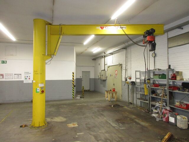 Oszlopos daru Láncos emelődaru Láncos emelőgép Vetter Kran Drehkran Hallenkran 2000KG AS20 NL 2000Kg 2t L 4m + Kettenzug