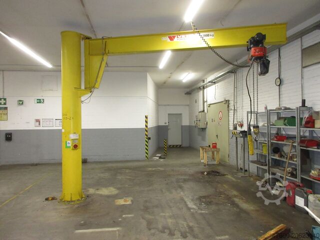 Oszlopos daru Láncos emelődaru Láncos emelőgép Vetter Kran Drehkran Hallenkran 2000KG AS20 NL 2000Kg 2t L 4m + Kettenzug