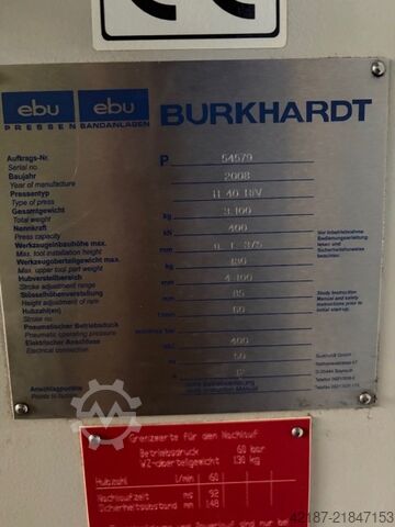 Έκκεντρη πρέσα - μονή στήλη EBU H 40 RIV