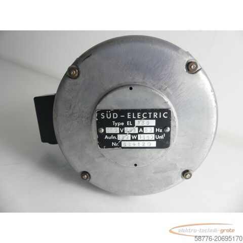 Motor  Süd-Electric Ventilatormotor Typ: EL 135 110V~ 2,88A 60Hz SN: 624120