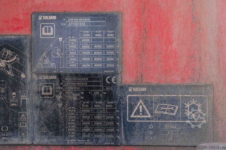 Volle container reachstacker Kalmar DRF450-65A5XS