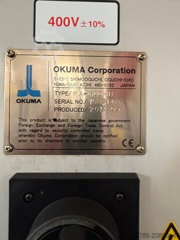 Verticale bewerkingscentrum Okuma MB-5000H