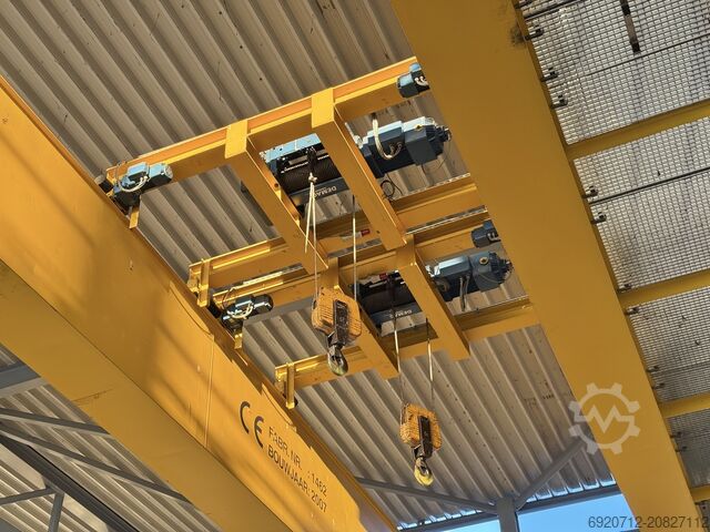 Double girder crane 26,000 mm x 2x5 ton - 2007 DEMAG Dubbelligger Bovenloopkraan