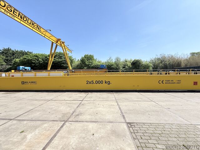 Double girder crane 26,000 mm x 2x5 ton - 2007 DEMAG Dubbelligger Bovenloopkraan