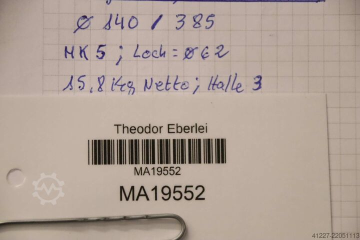 Tappende klauwplaat unbekannt MK5  Bohrung Ø 62 mm