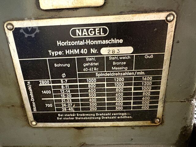 Honovací stroj NAGEL HHM 40