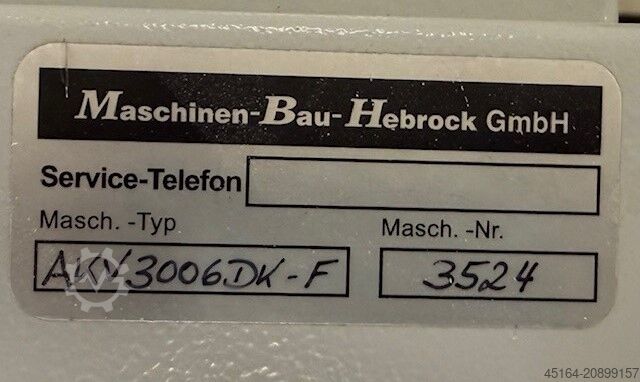 Chapadora de cantos Hebrock AKV 3006 DK-F