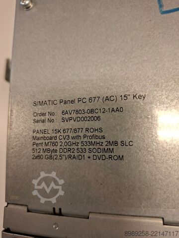 Pannello di controllo Siemens 6AV7 803-0BC12-1AA0