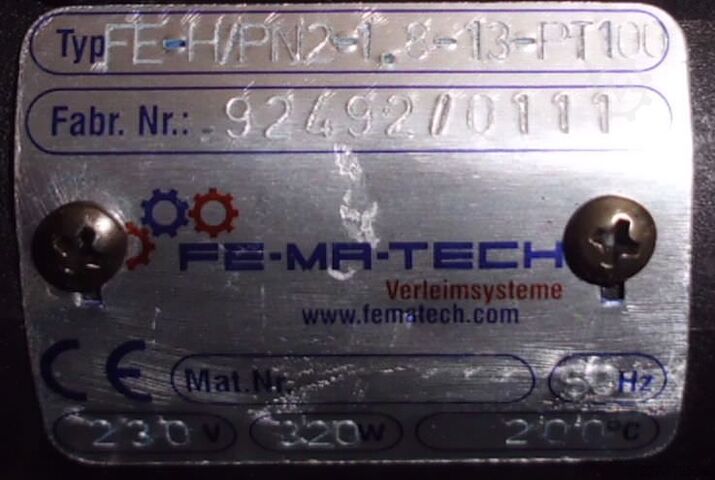 Heating hose Fematech FE-H/PN2-1.8-13-PT100